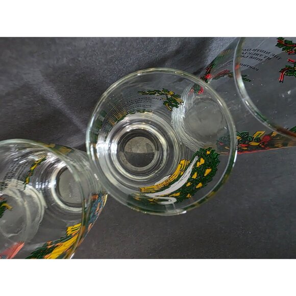 Set Of 5 Vintage Pepsi Christmas "12 Days Of Christmas" Drinking Glasses - Picture 5 of 7